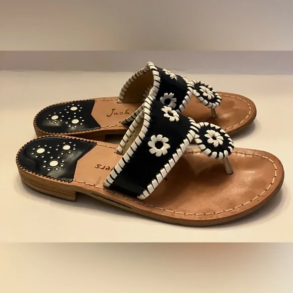 Jack Rogers Shoes Jack Rogers Navy White Sandals Size 65 Great